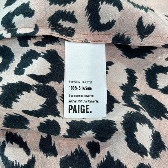 Paige Cicely V-Neck Silk Leopard Print Cami - Picture 7 of 7